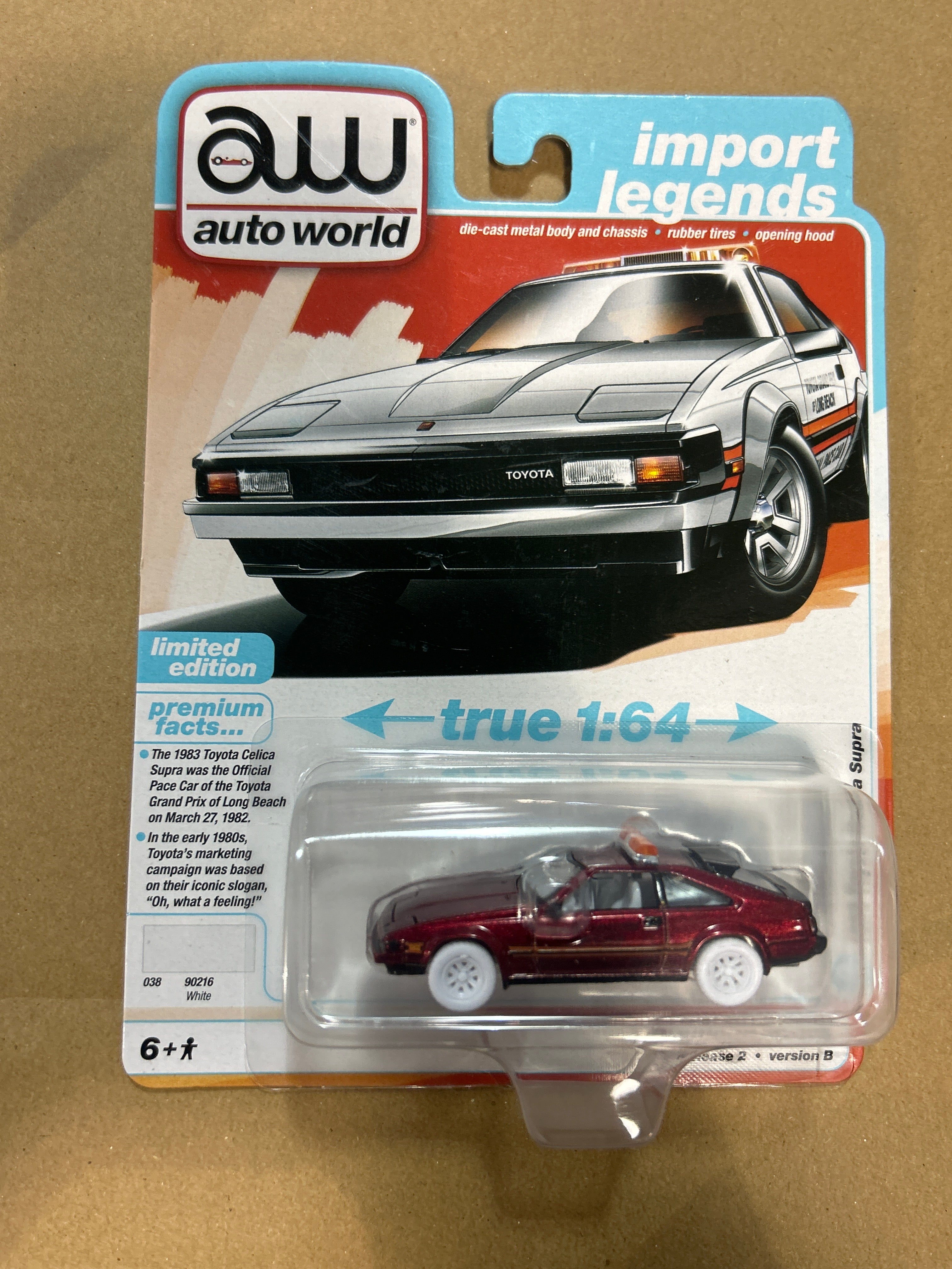 1/64 1983 TOYOTA CELICA SUPRA ("CHASE" METALLIC RED VARIATION) - SPORTS CARS