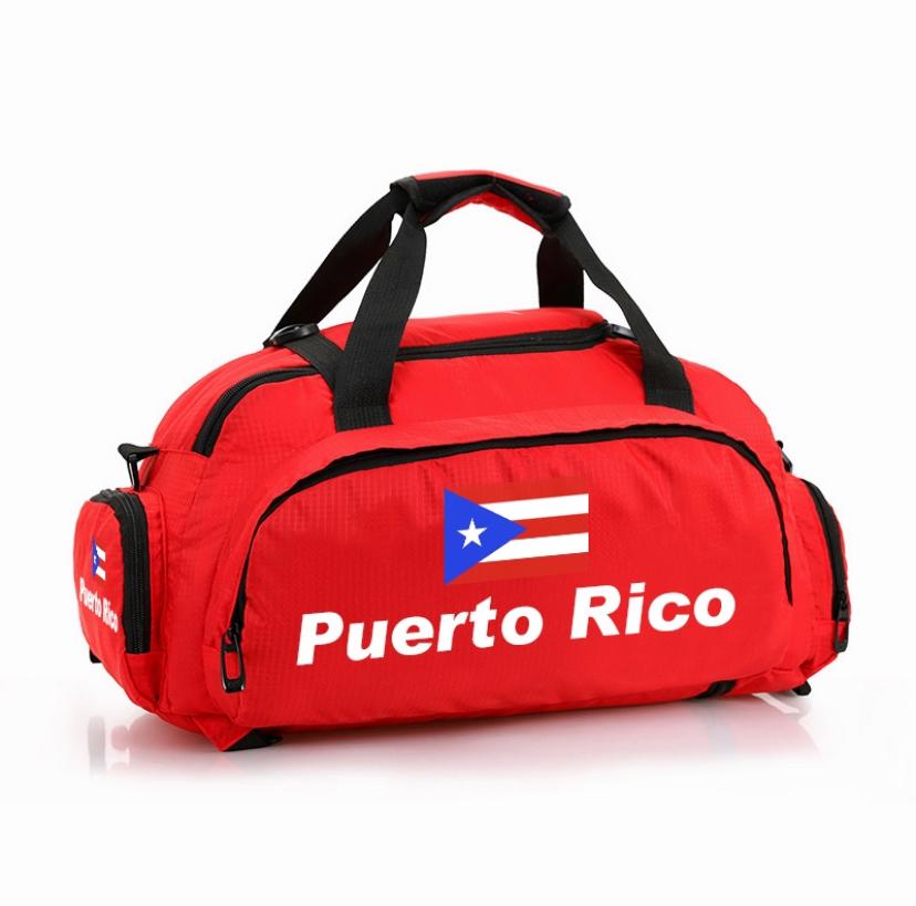 Travel Bag with Puerto Rico Flag- ROJO