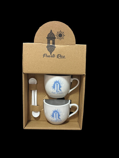 SET DOBLE - TAZA DE PUERTO RICO CON CUCHARA