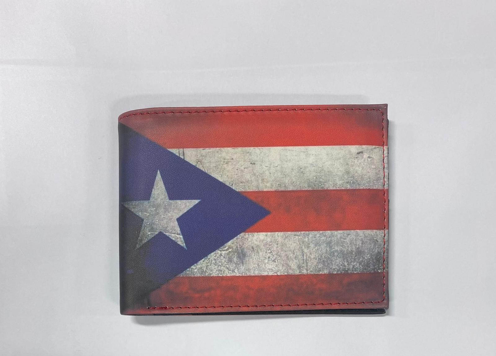 Cartera con bandera de Puerto Rico