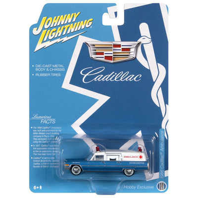 1/64 1966 CADILLAC AMBULANCIA (AZUL) JOHNNY LIGHTNING