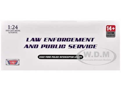 1/24 2022 FORD POLICE INTERCEPTOR WHITE BUILDER KIT - MOTOR MAX
