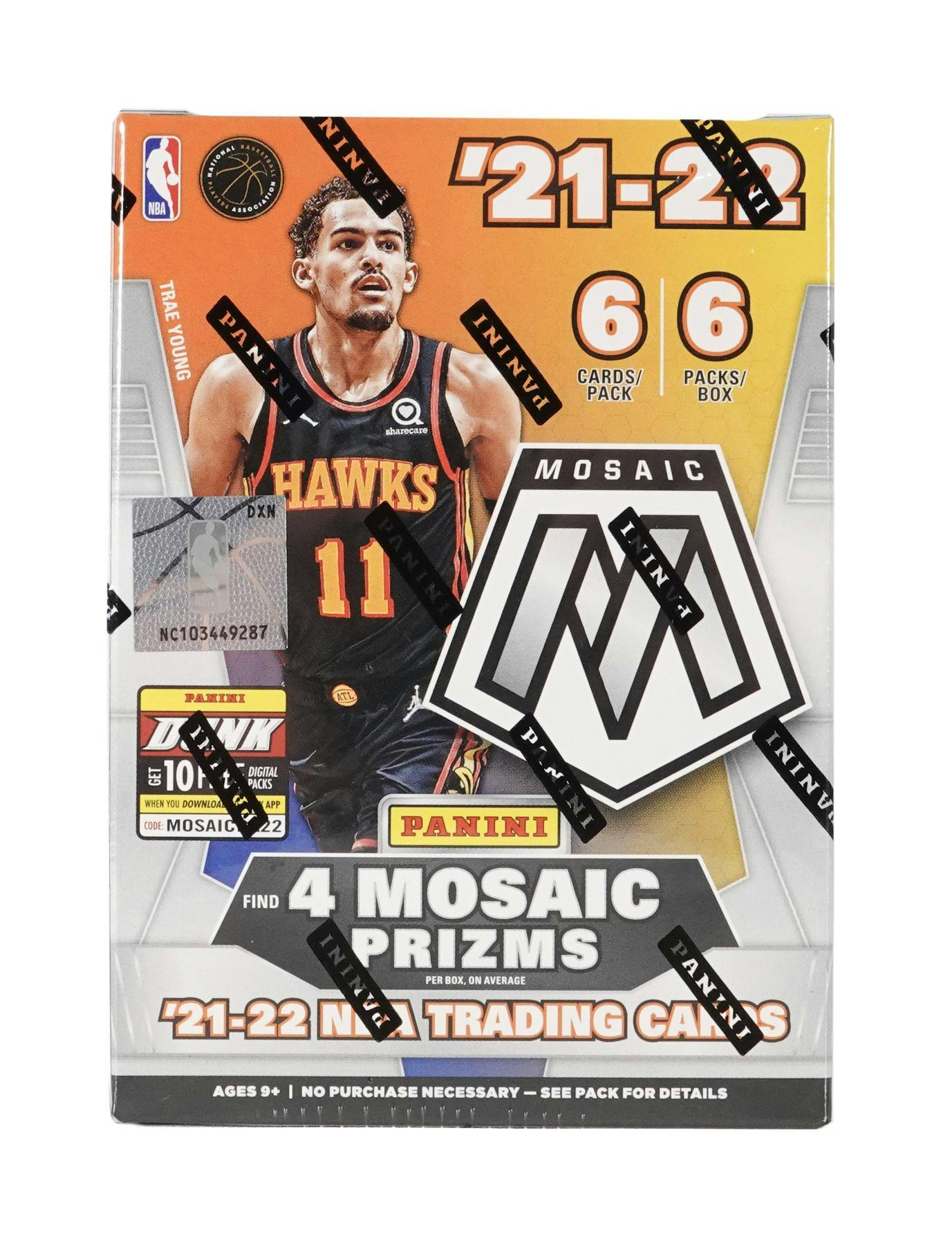 2021/22 PANINI MOSAIC BASKETBALL 6-PACK BLASTER BOX