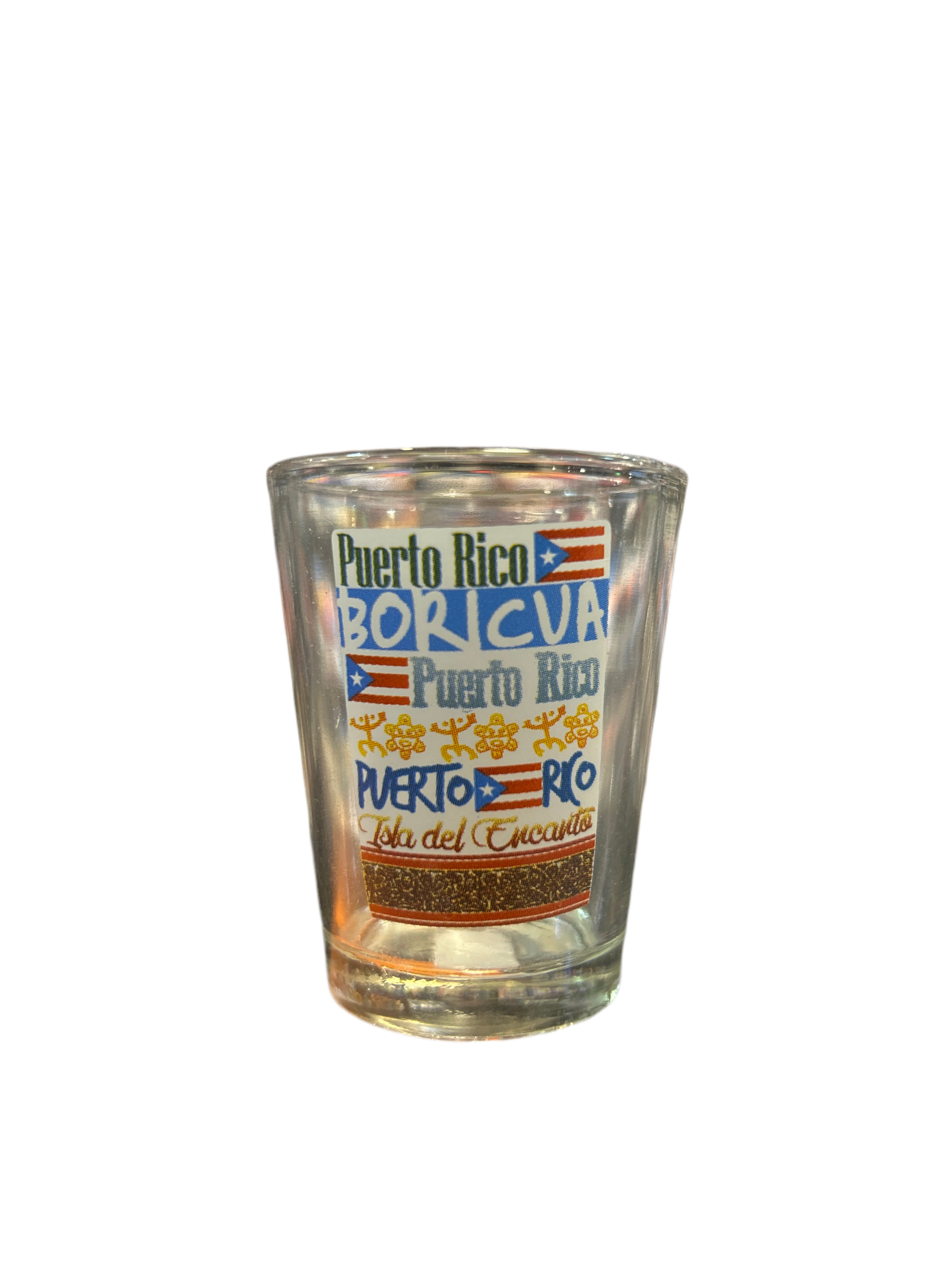 SHOTGLASS PUERTO RICO WORDS