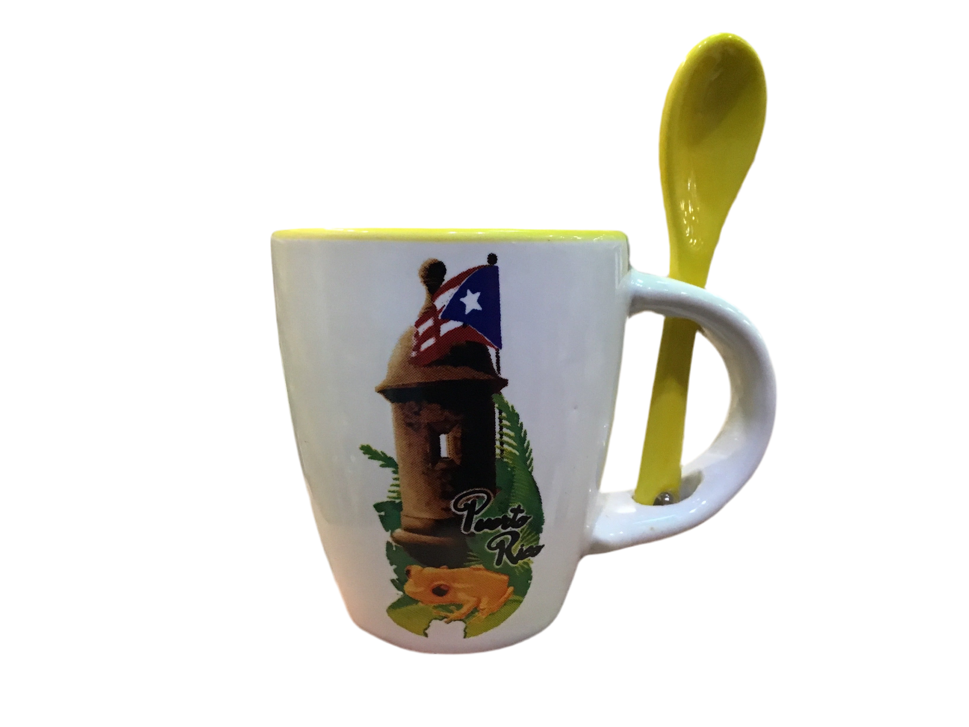 TAZA PEQUEÑA C/CUCHARA GARITA/COQUI