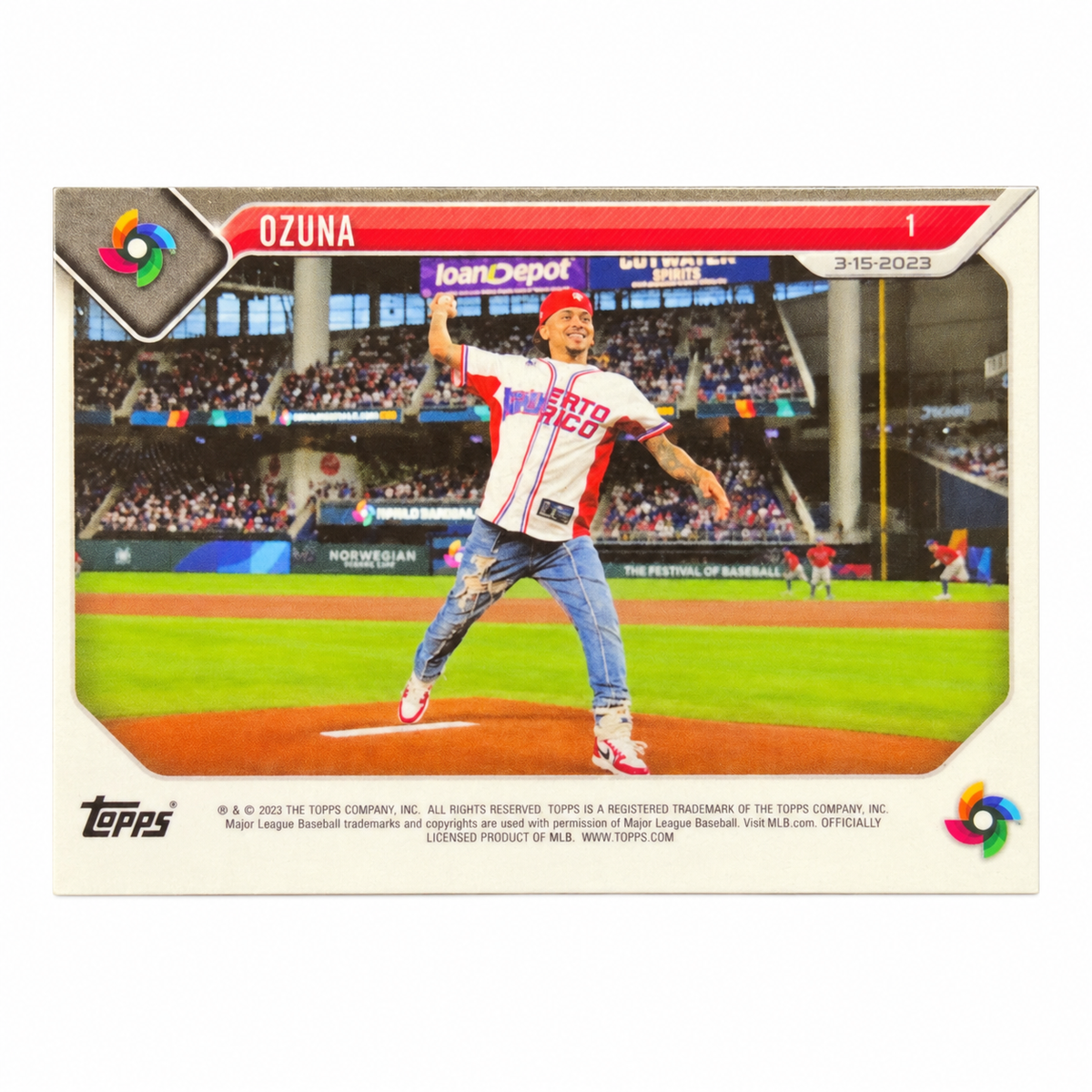 OZUNA BASEBALL TRADING CARD / TARJETA DEPORTIVA OZUNA