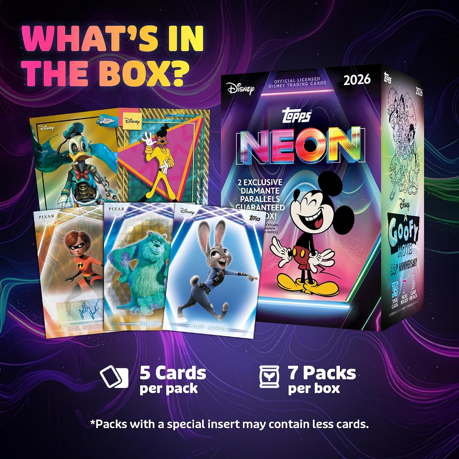 2026 Topps Disney Neon Blaster Box
