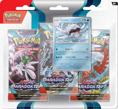 SCARLET & VIOLET PARADOX RIFT 3 PACK BLISTER FEATURING ARCTIBAX OR CETITAN