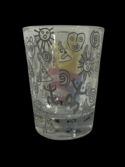 3" PUERTO RICO CLEAR CULTURE SYMBOLS SHOTGLASS