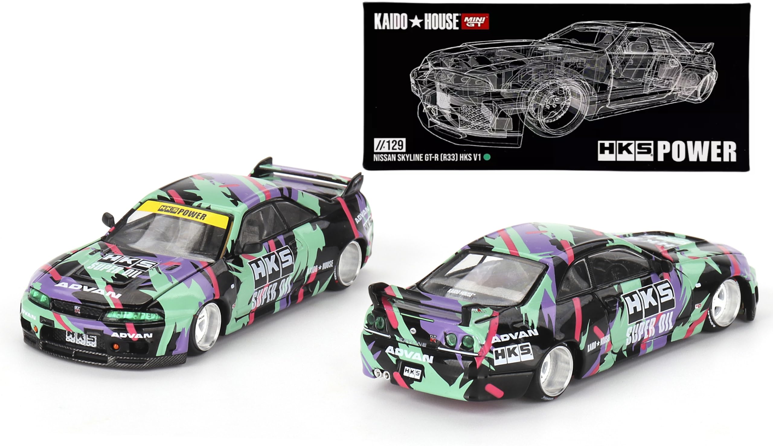 1/64 NISSAN SKYLINE GT-R (R33) HKS V1 - KAIDO HOUSE