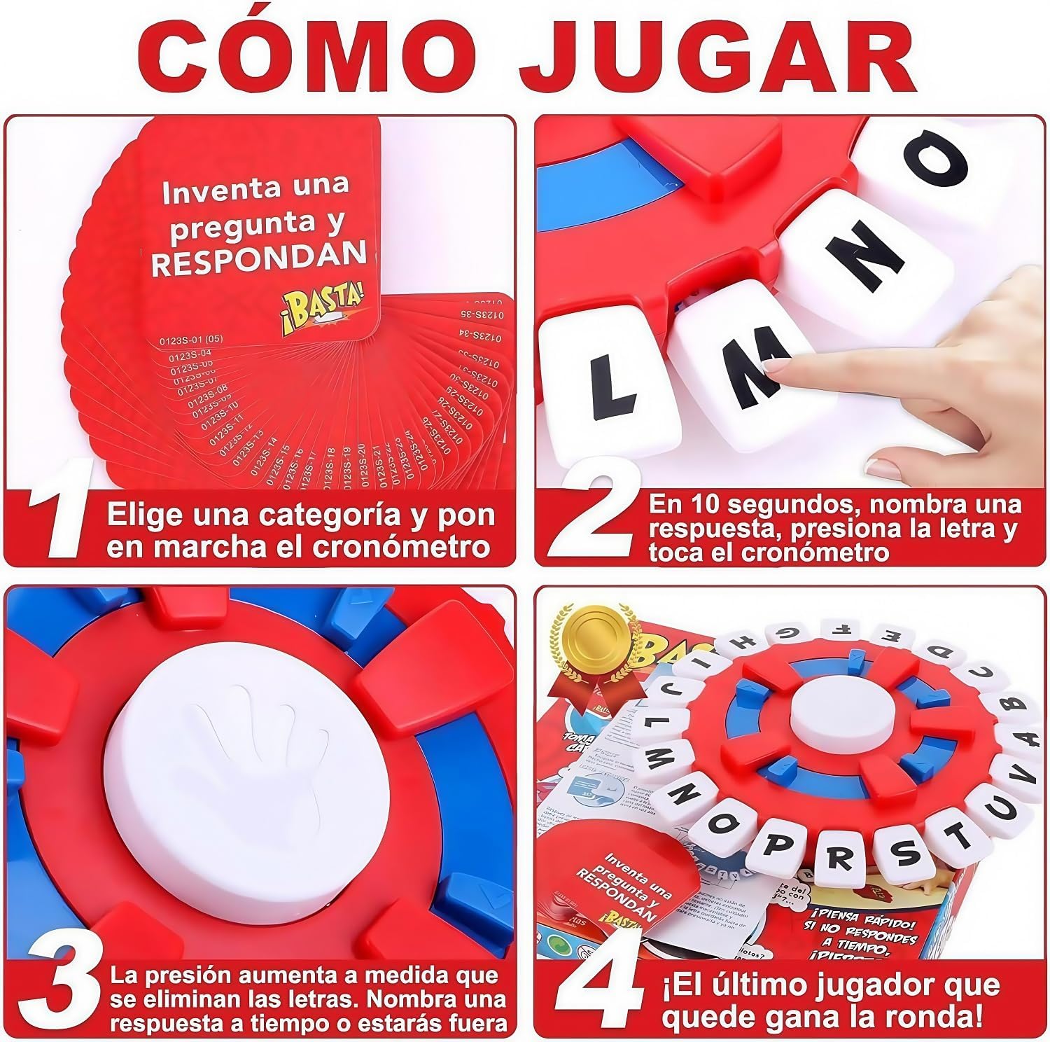 BASTA! JUEGO DE MESA ESPAÑOL - LATIN SPANISH BOARD GAME, WORD GAME, BOARD GAME