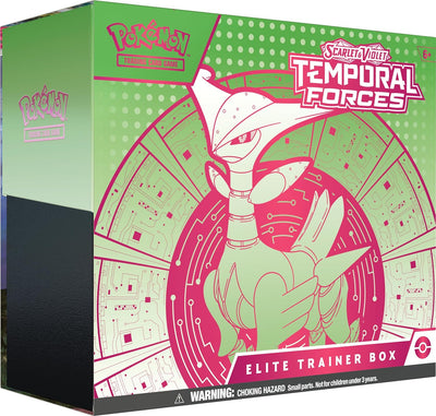CAJA DE ENTRENADORES DE ÉLITE DE POKEMON TEMPURAFORCES ESCARLATA Y VIOLETA