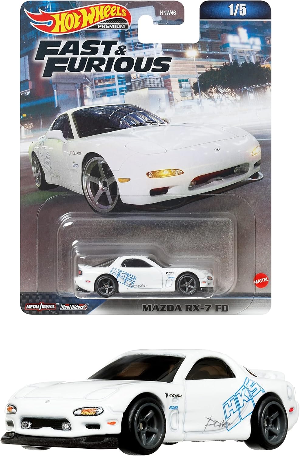 1/64 MAZDA RX-7 FD FAST & FURIOUS - HOT WHEELS PREMIUM 1/5