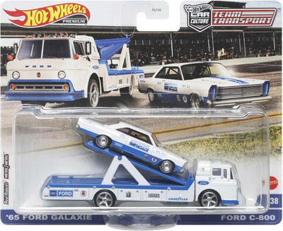 1/64 FORD GALAXIE 1965 Y FORD C-800 - TRANSPORTE DEL EQUIPO 