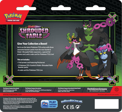 POKEMON - PAQUETE BLISTER DE REFUERZO DE FABLE 3 DE SCARLET Y VIOLET SHROUDED 