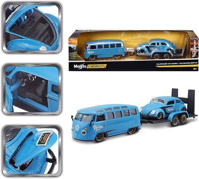 1/24 VOLKSWAGEN FURGONETA “SAMBA” / VOLKSWAGEN BEETLE - TRANSPORTE ELITE