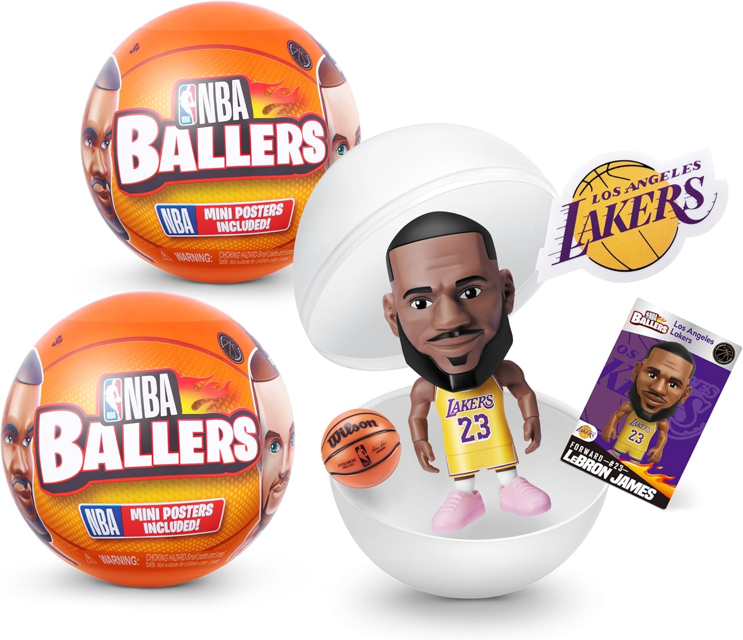 5 SURPRISE MINI BRAND NBA BALLERS SERIES 1  (2 PACK) - LUKA DONCIC, LAMELO BALL, JAYSON TATUM -