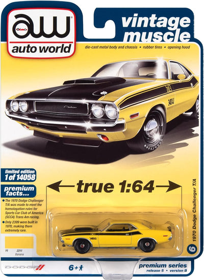 1/64 1970 DODGE CHALLENGER T/A AMARILLO - MÚSCULO VINTAGE