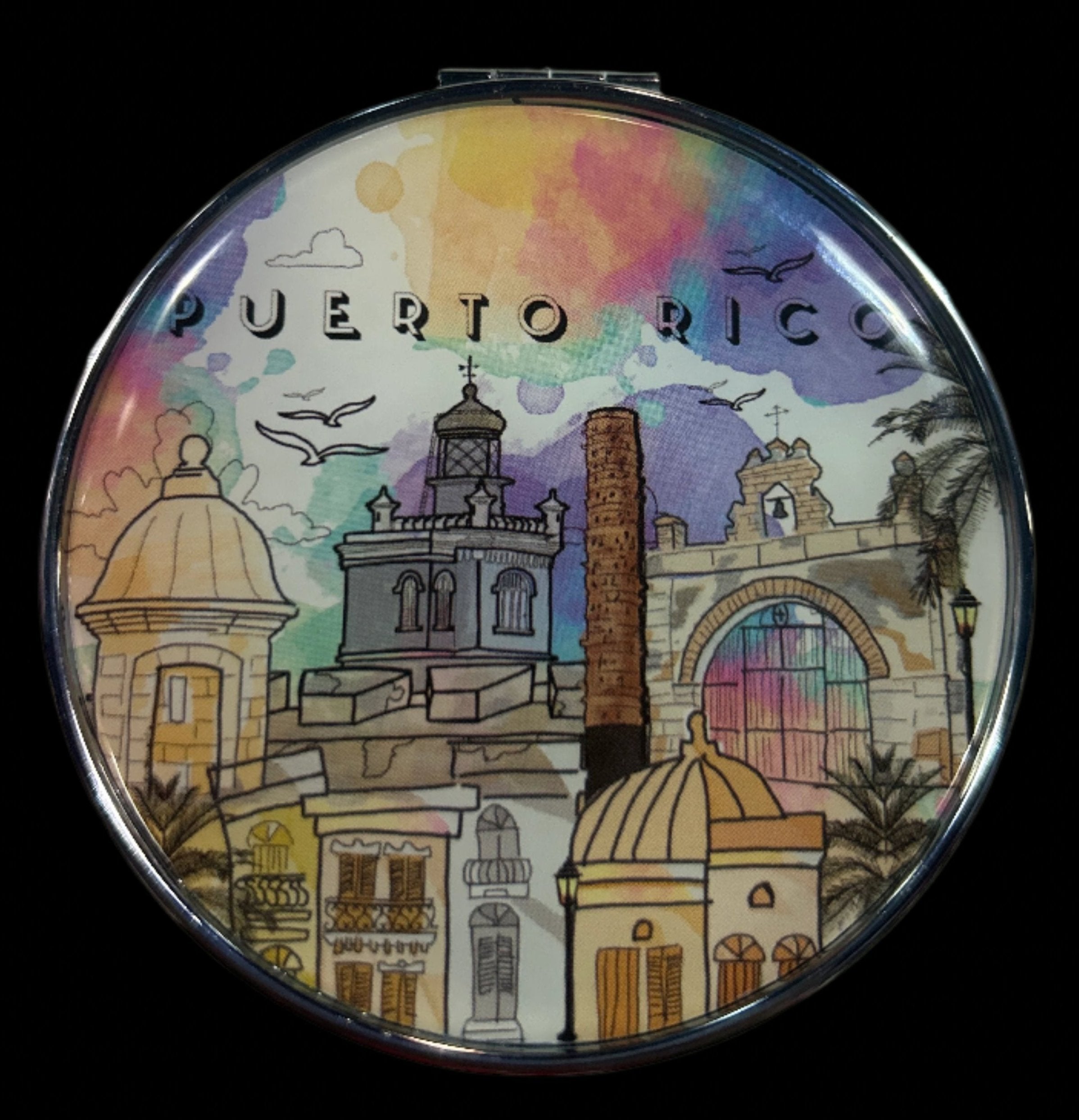 3.5" PUERTO RICO POCKET MIRROR