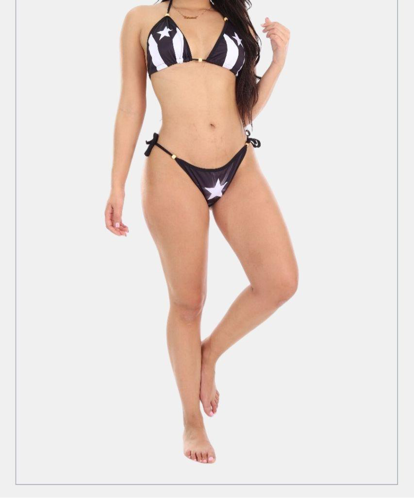 PUERTO RICO FLAG DESIGN ONE SIZE BIKINI SET