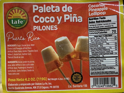 PALETA DE COCO Y PIŃA- LILLIPOP