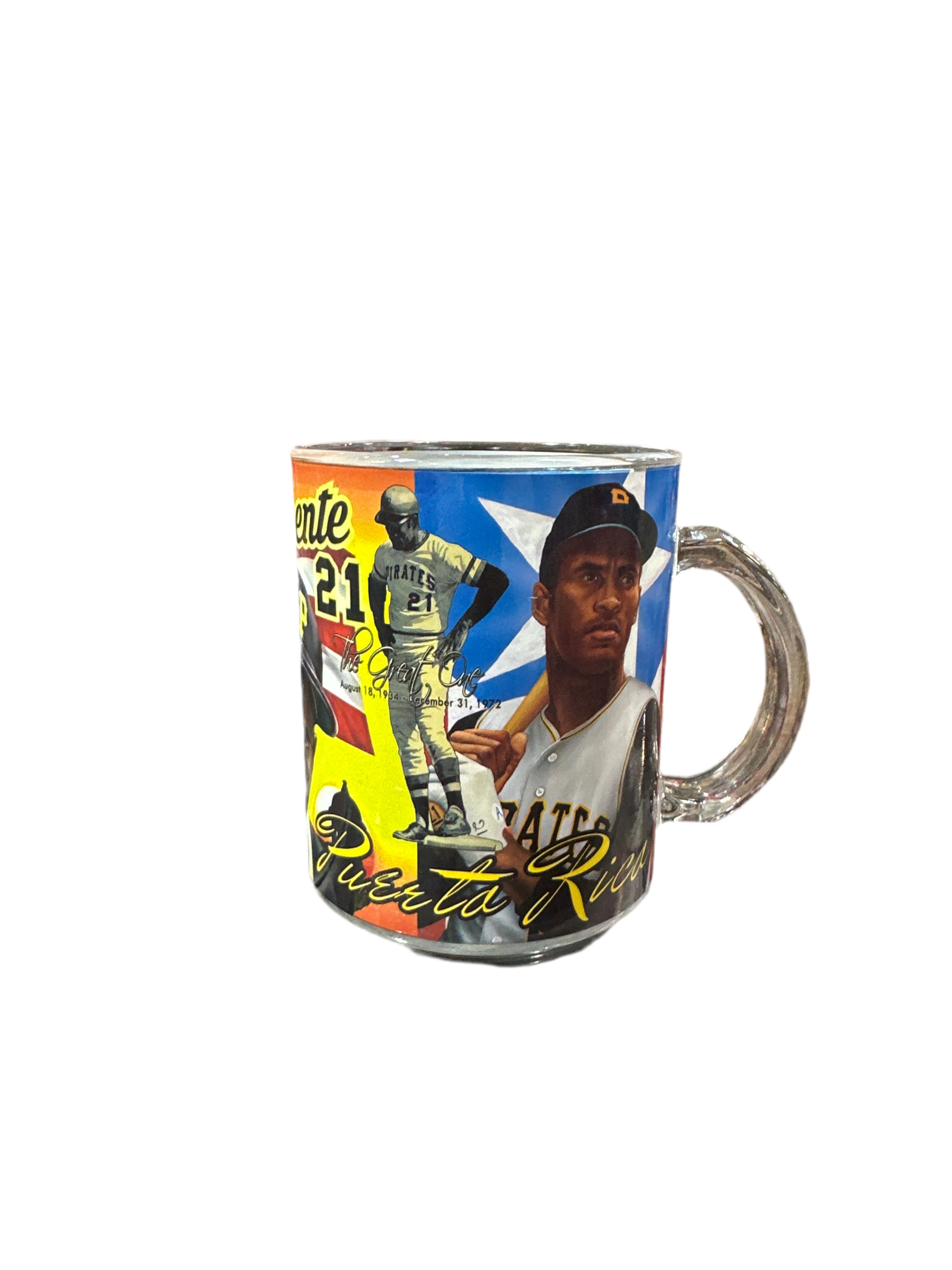 TAZA DE CRISTAL ROBERTO CLEMENTE