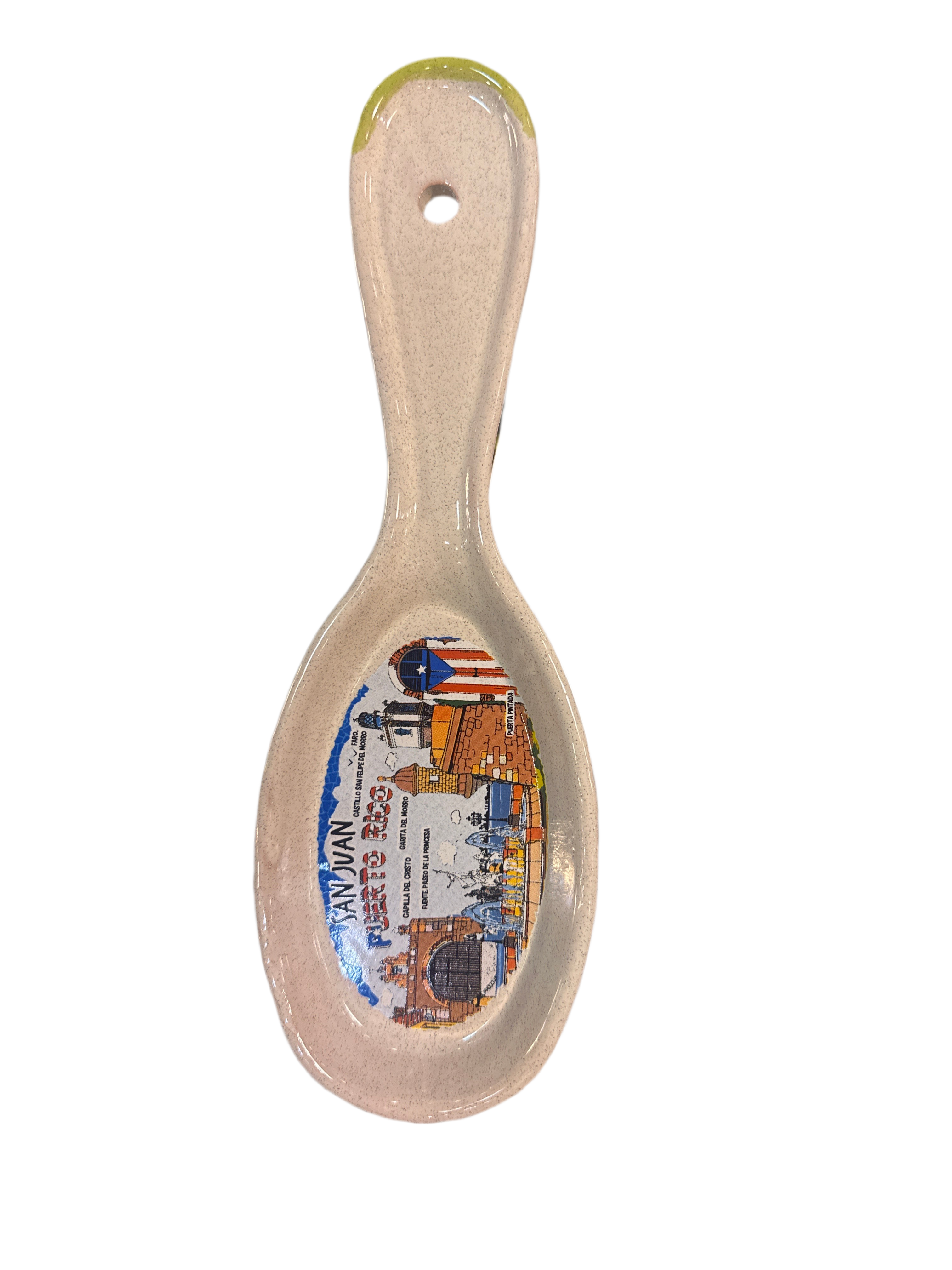 CUCHARON DE PR. - SPOON REST OF PUERTO RICO. POSA CUCHARA