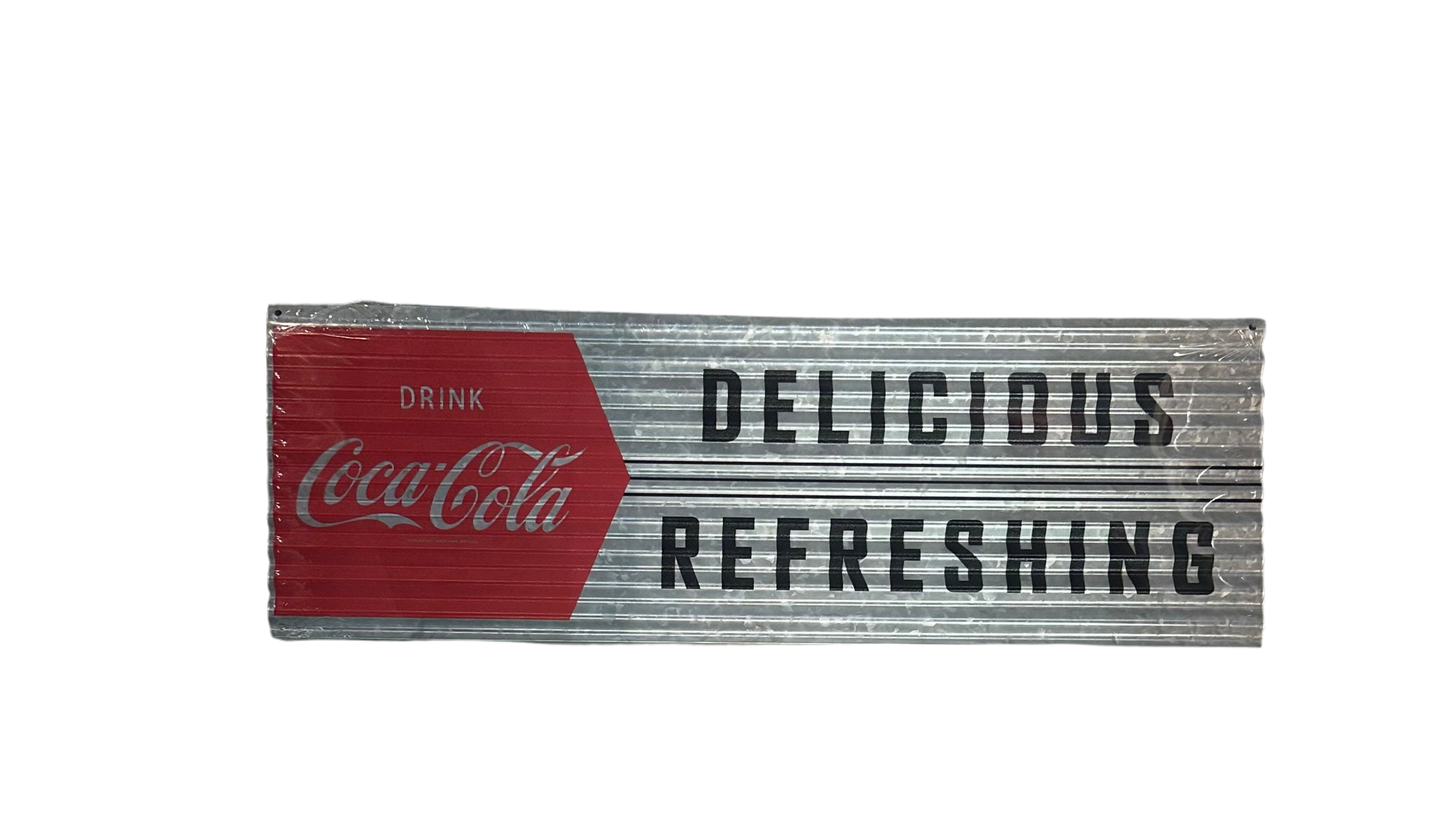 24” X 8” COCA COLA SIGN - DELICIOUS/REFRESHING