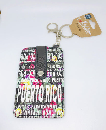 ID Wallet de Puerto Rico-Flores-negro