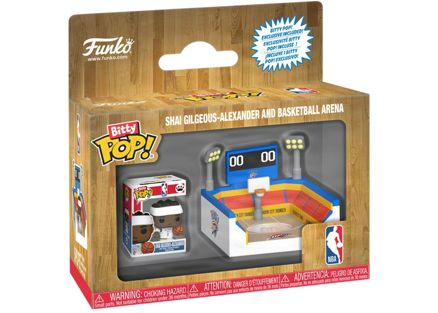 BITTY POP! FUNKO SHAI GILGEOUS ALEXANDER AND BASKETBALL ARENA