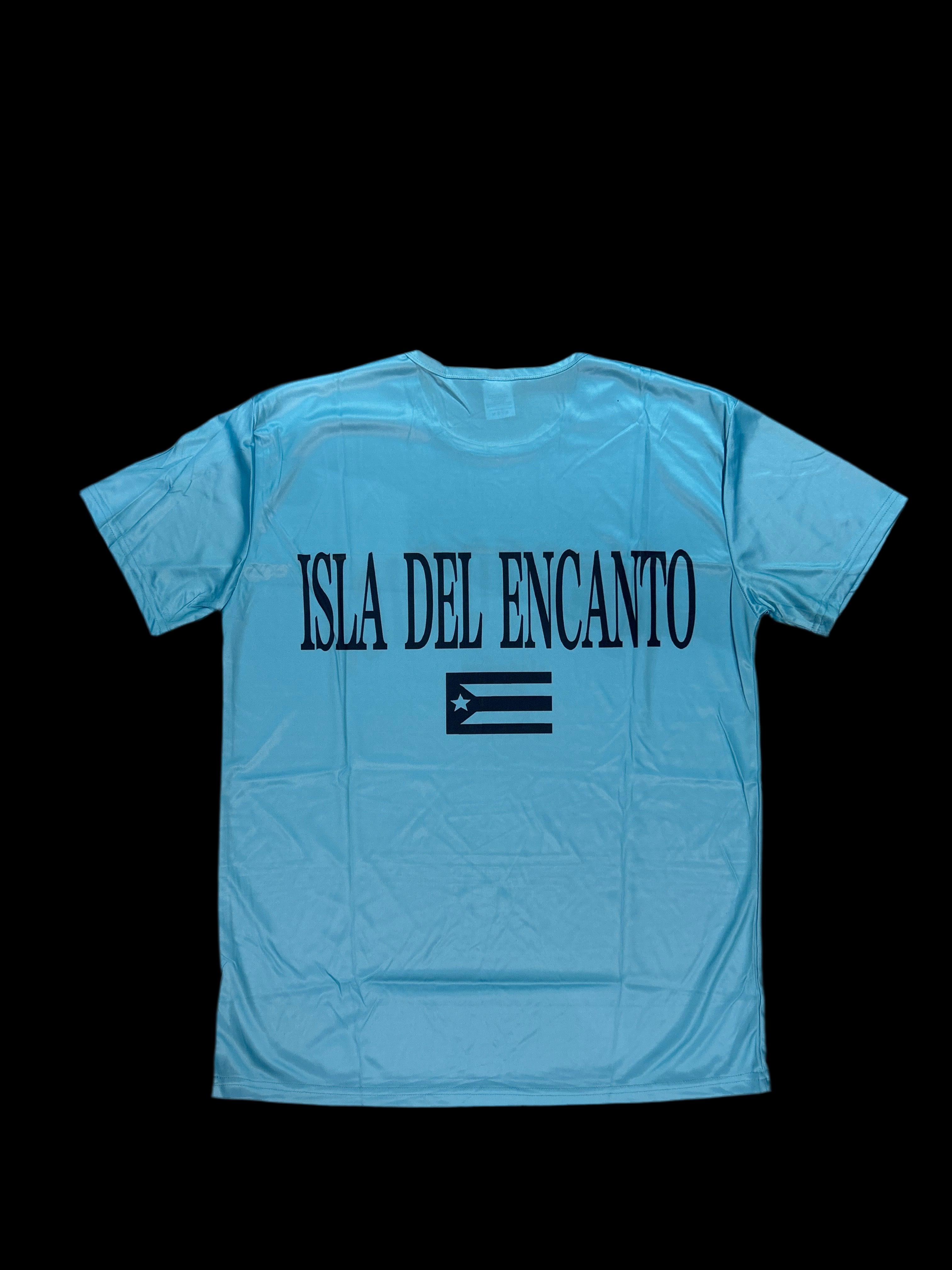 PUERTO RICO SHORT SLEEVES SHIRT 100% POLYESTER - BLUE