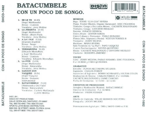 CD de Batacumbele Titulo Con un Poco dde Songo