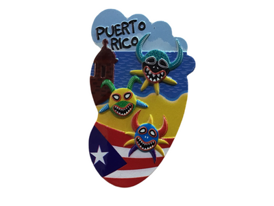 MAGNET PUERTO RICO FOOT- MAGNETO PIE