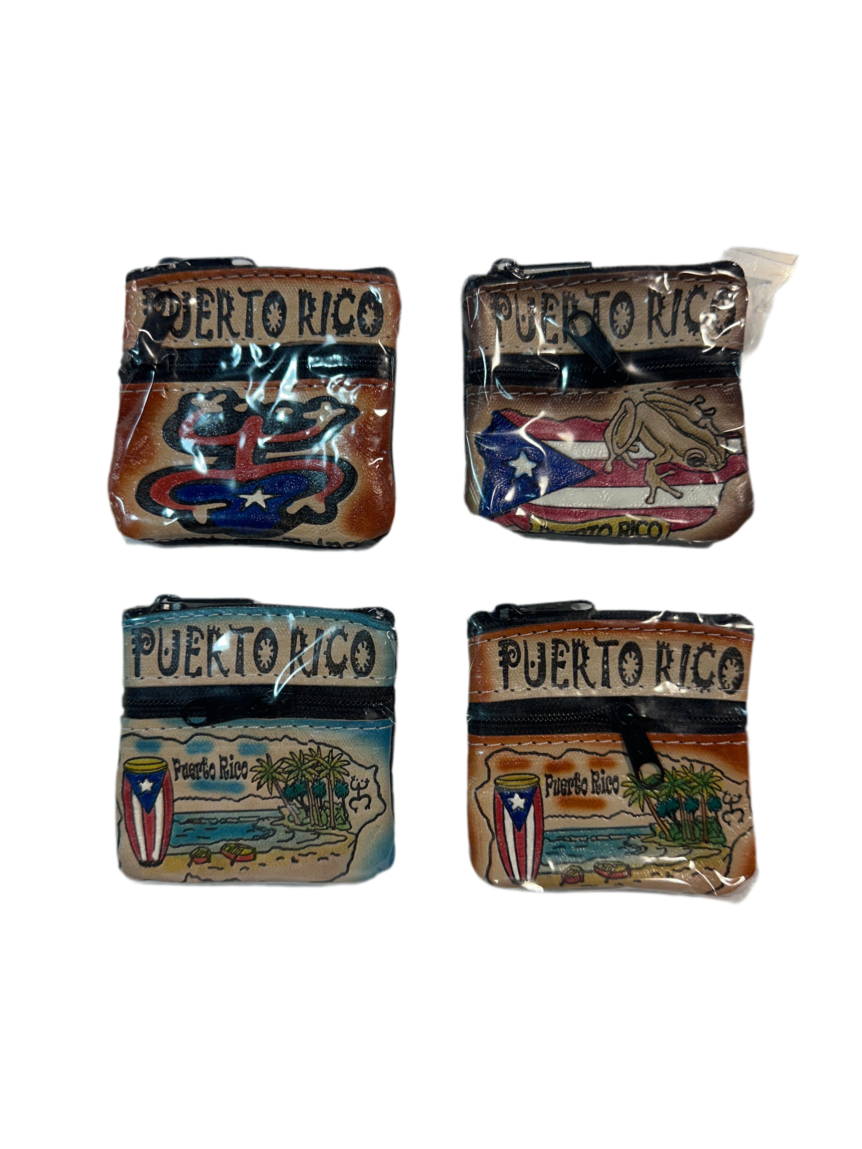 MONEDERO DE PUERTO RICO EN CUERO
