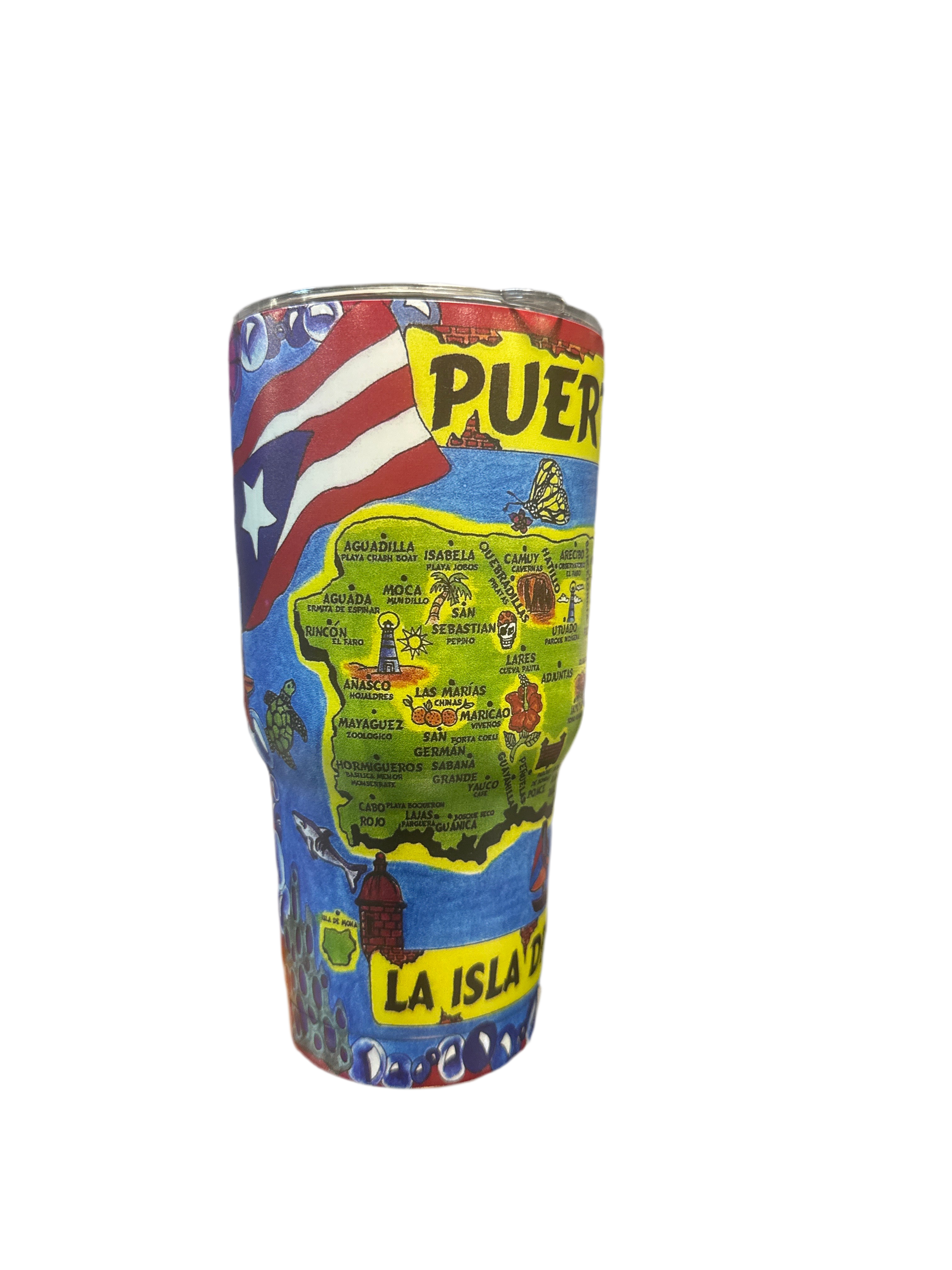 THERMAL MUG - PUERTO RICO MAP - VASO THERMAL CON MAPA DE PUERTO RICO