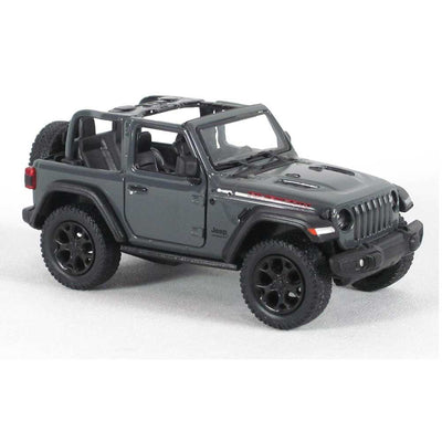 JEEP WRANGLER RUBICON 2018 CON TECHO ABIERTO Y TECHO RÍGIDO A ESCALA 1/32 - KINSMART