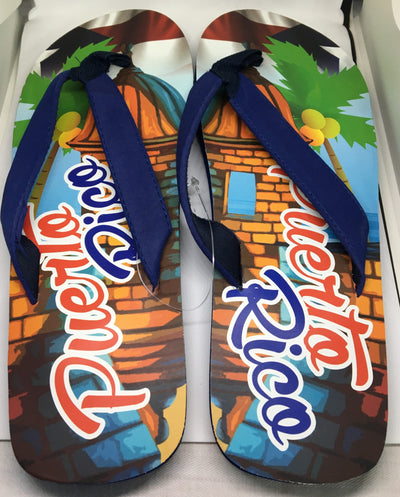 Chancleta de playa con diseño PR.