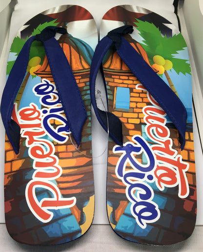 Chancleta de playa con diseño PR.