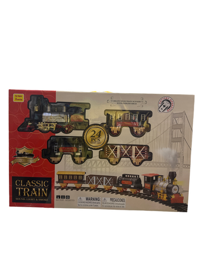 JUEGO DE TREN CLÁSICO - FUNCIONA A PILAS