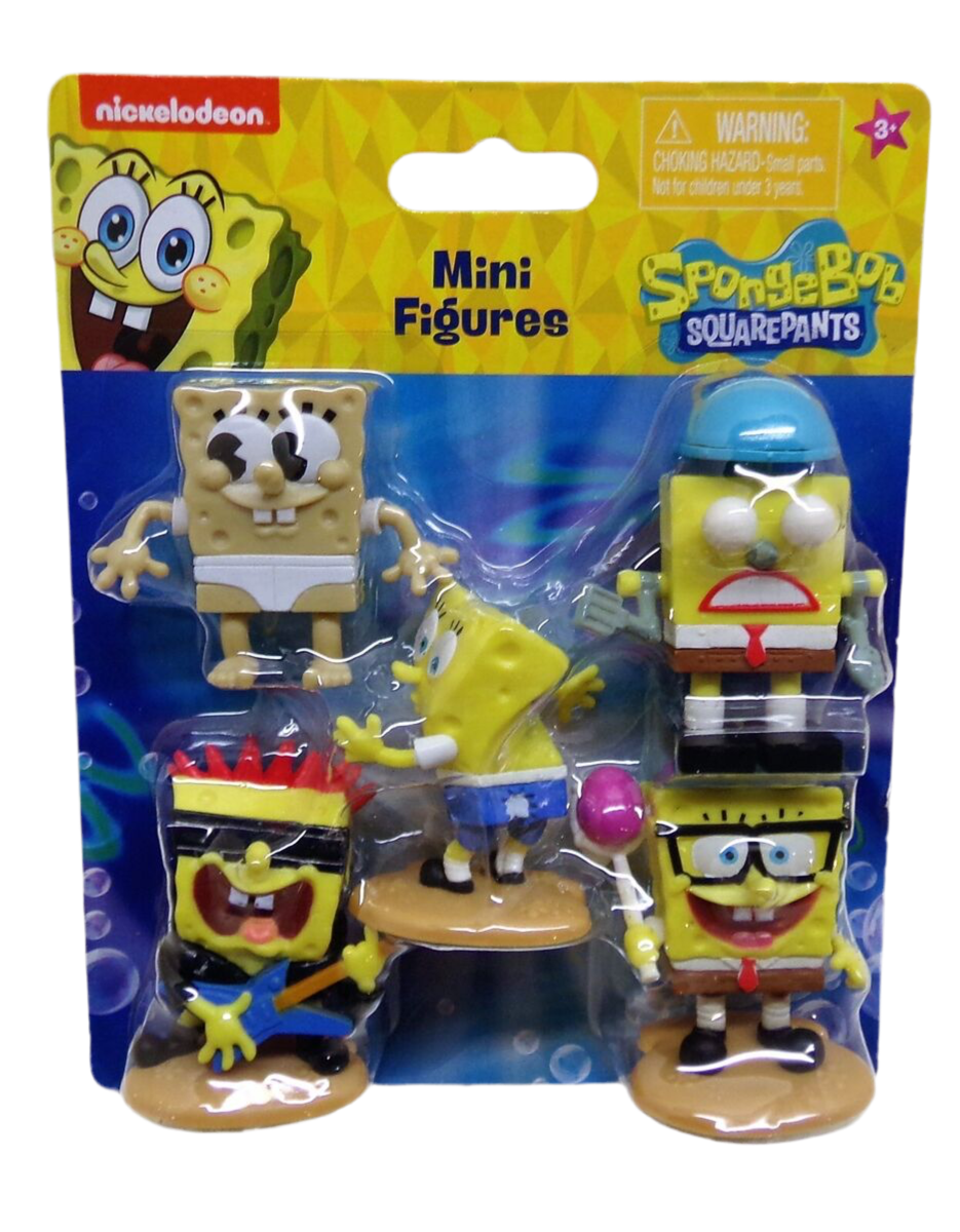 SPONGE BOB MINI FIGURES 2.5” SET - 5 PCS.