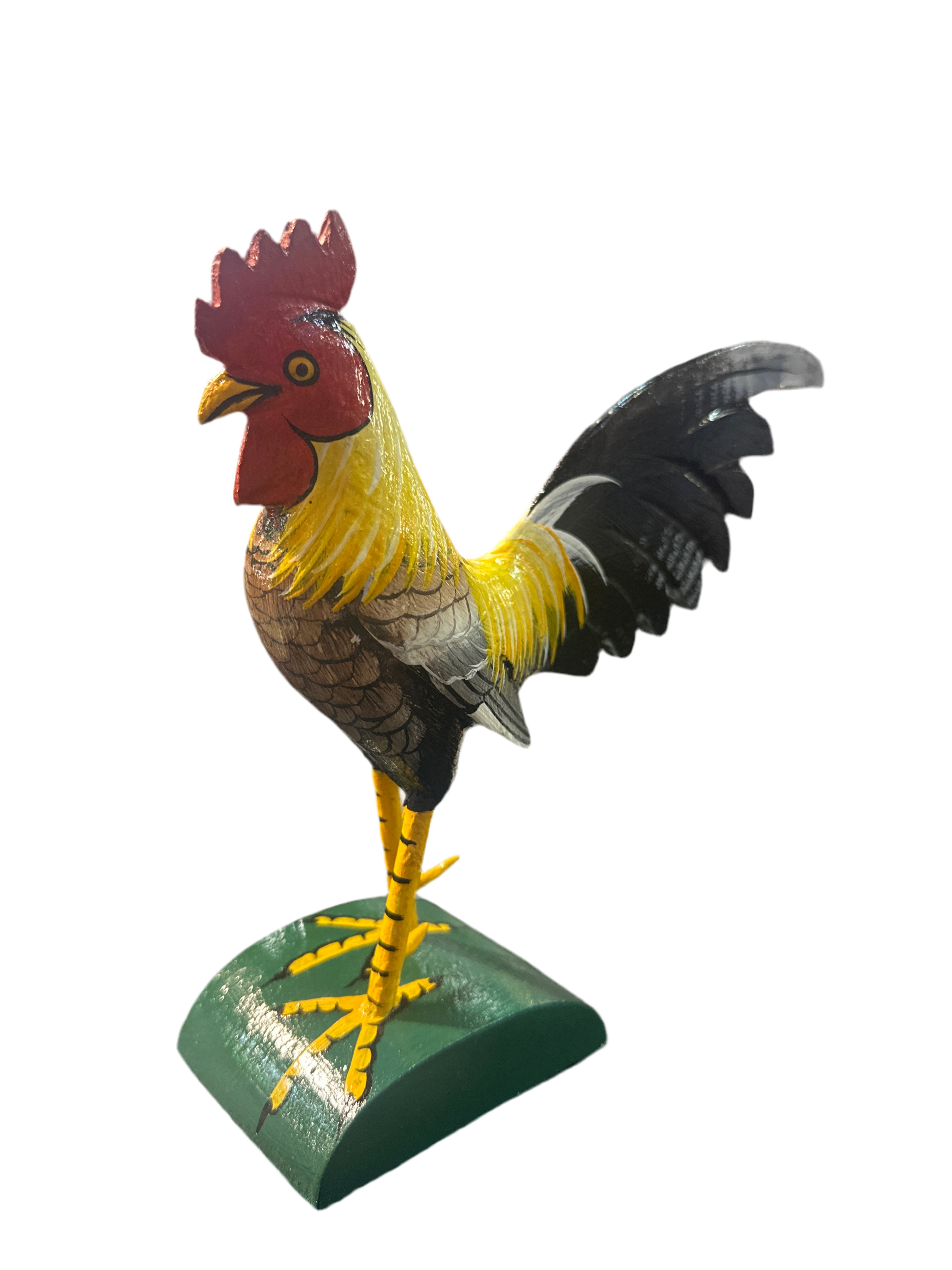 FIGURA DE GALLO EN MADERA - PUERTO RICO.