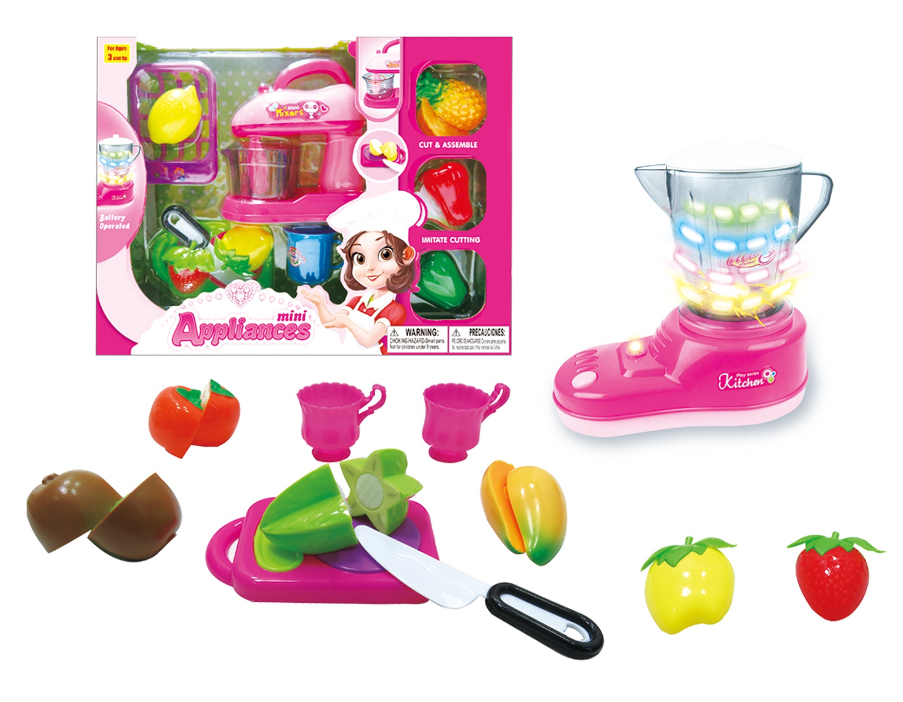 KITCHEN & FOOD PLAY SET WITH LIGHTS & ACTIVITY ITEM # A3010