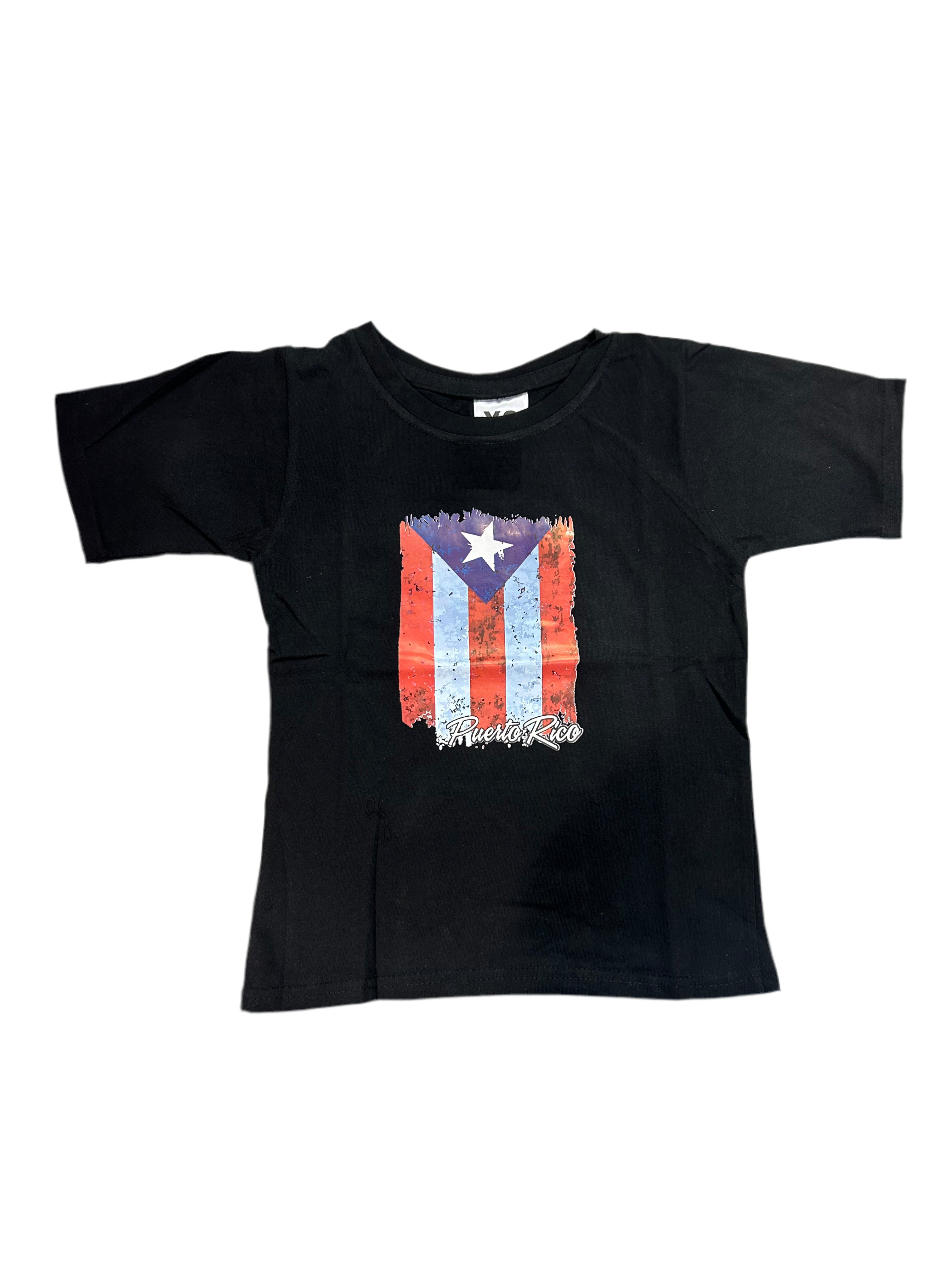 PUERTO RICO FLAG KIDS TSHIRT - CAMISA DE NIÑO CON BANDERA DE PUERTO RICO