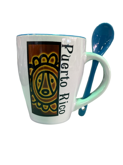 TAZA REG W/SPOON COQUI TAINO