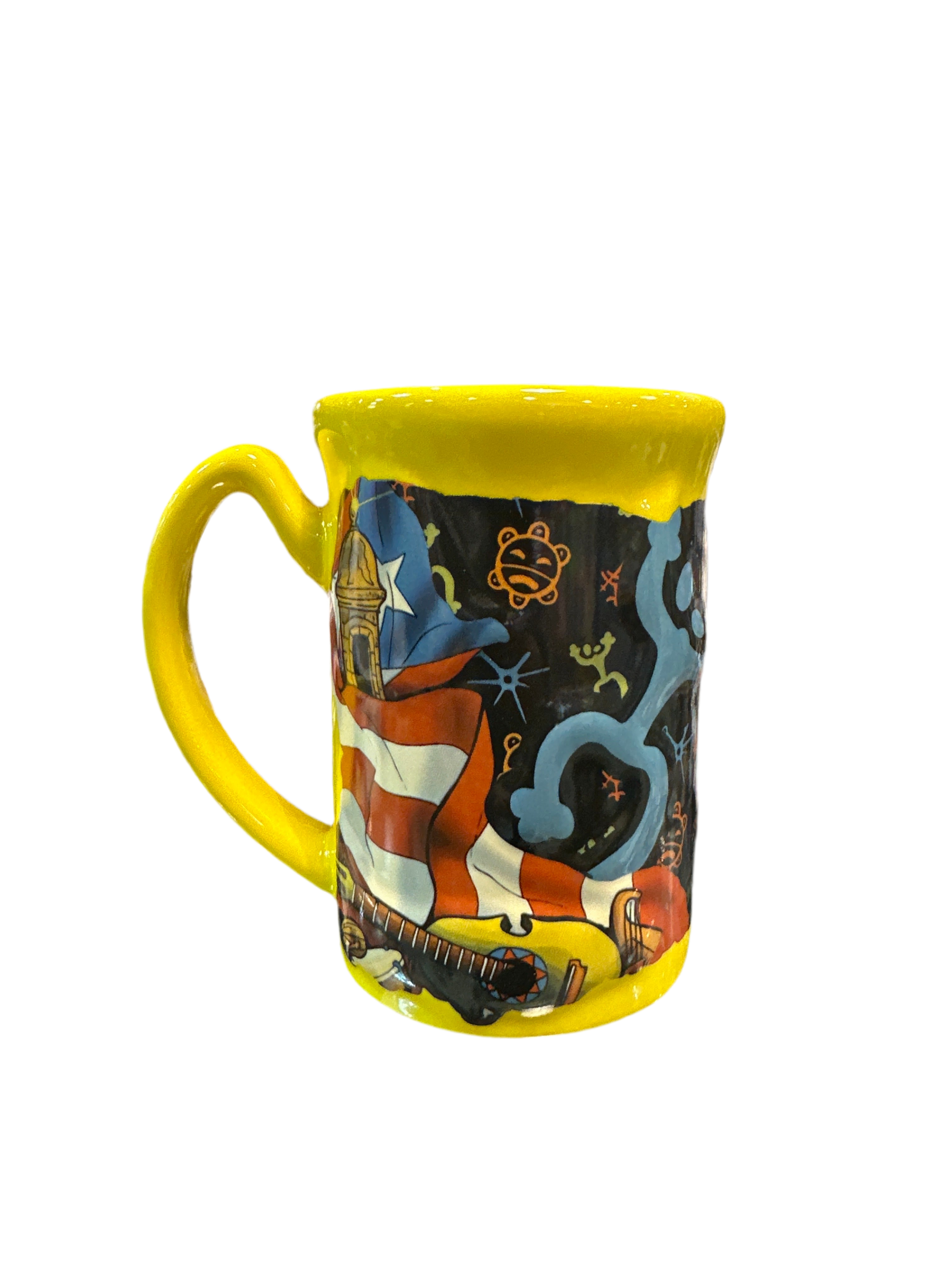 TAZA DE SIMBOLOS TAINOS AL RELIEVE
