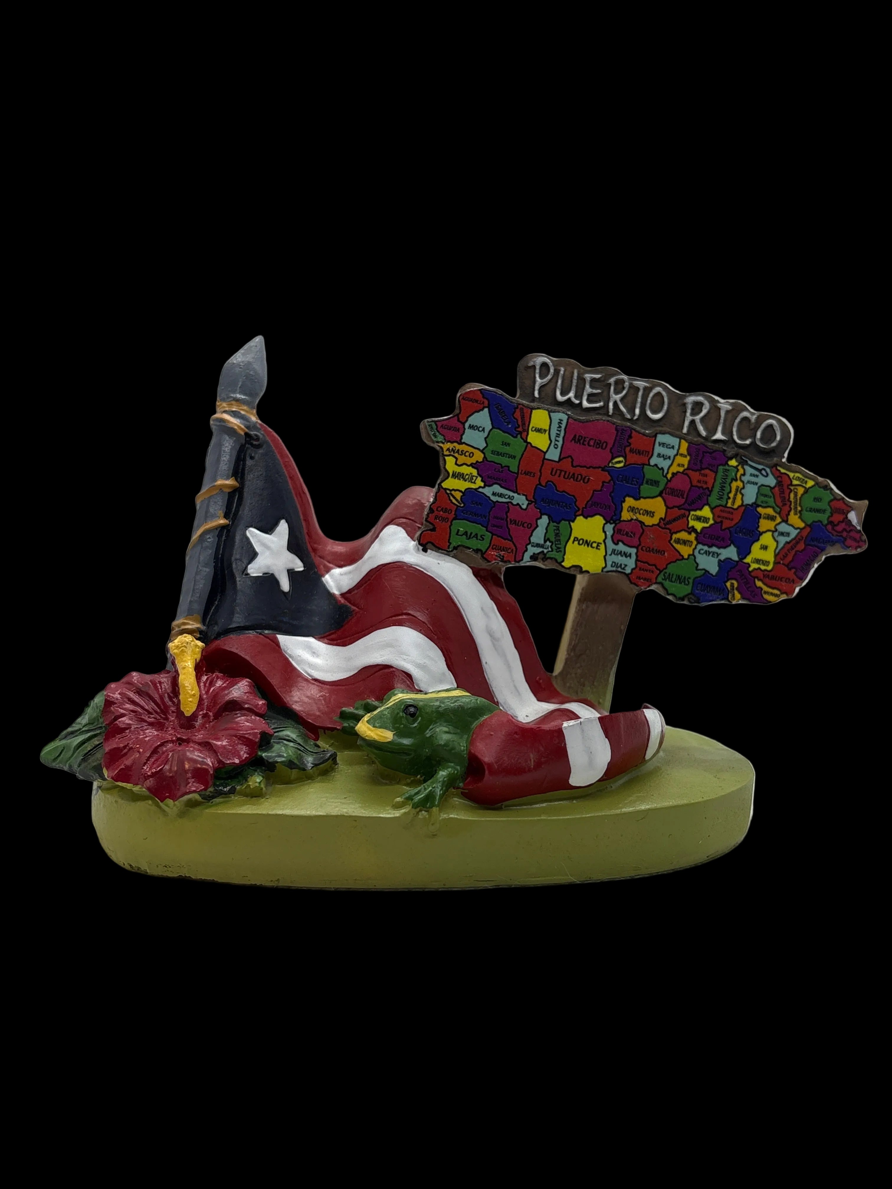 Figura de PR con bandera grande y mapa-23092