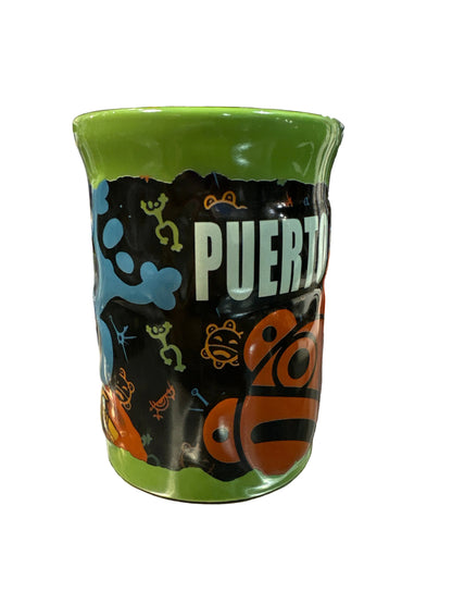 TAZA DE SIMBOLOS TAINOS AL RELIEVE