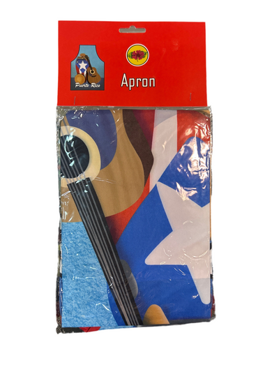 DELANTAL DE COCINA DE PUERTO RICO CON INSTRUMENTOS