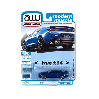 1/64 2018 CHEVY CAMARO ZL1 METALLIC BLUE - MODERN MUSCLE