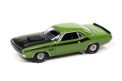 Dodge Challenger T/A GO GREEN 1970 a escala 1/64: un coche clásico con mucha potencia